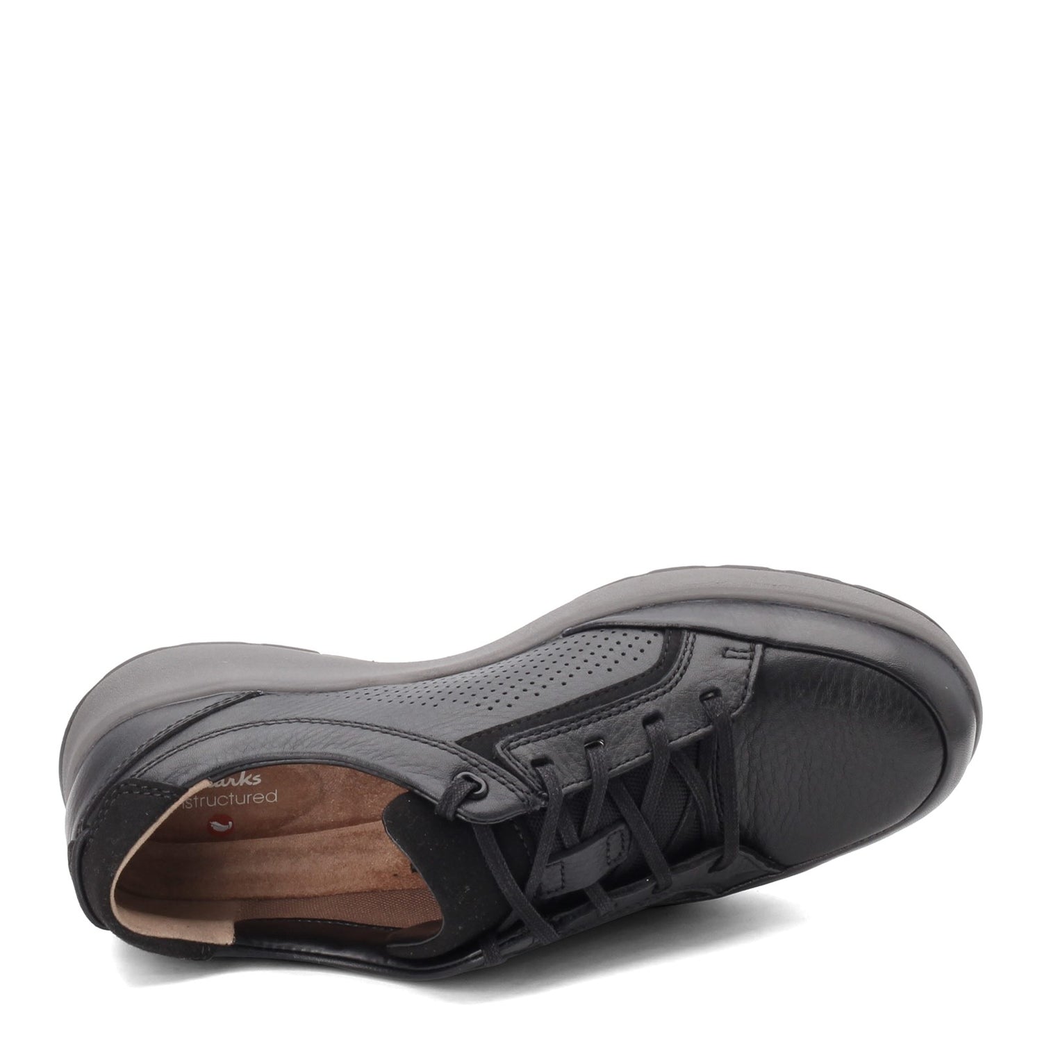 Peltz Shoes  Men's Clarks Un Trail Form Sneaker BLACK LEATHER 26146641