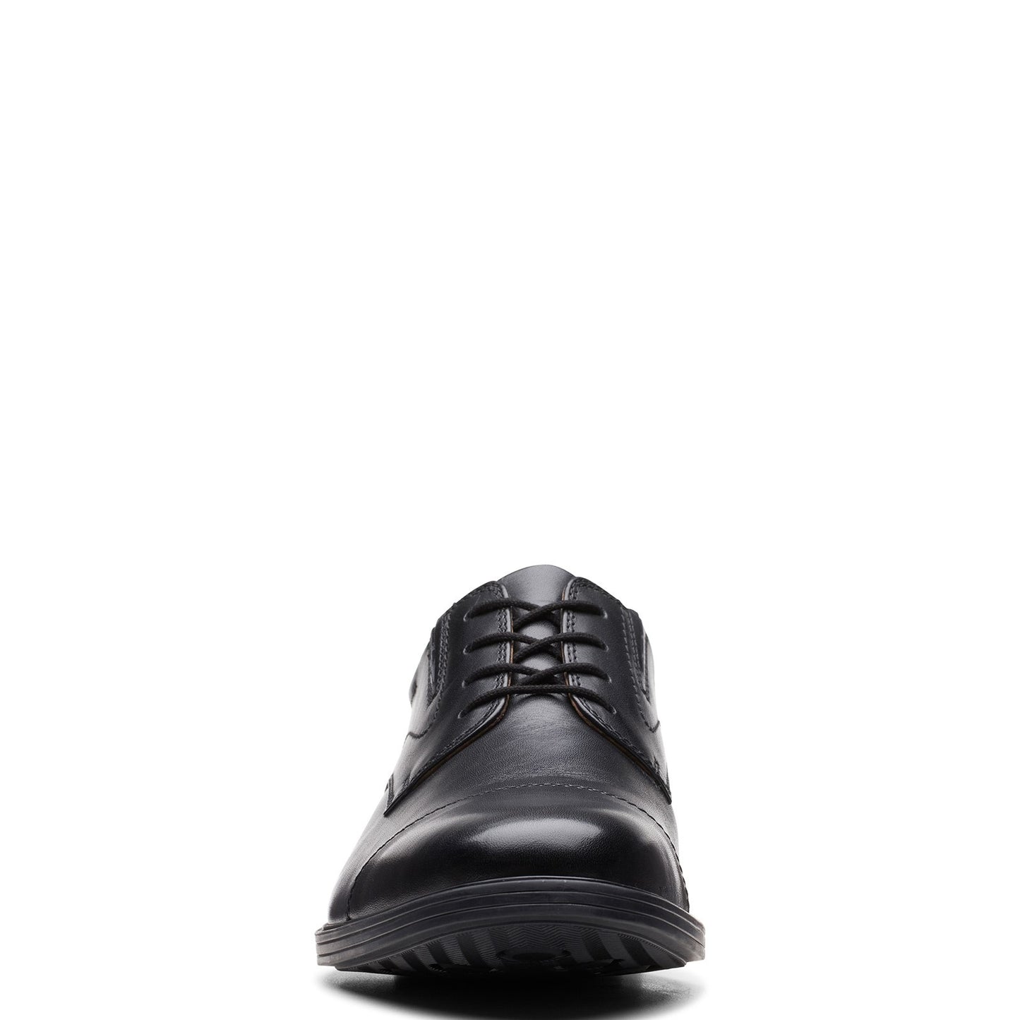Peltz Shoes  Men's Clarks Whiddon Cap Toe Oxford BLACK 26152912
