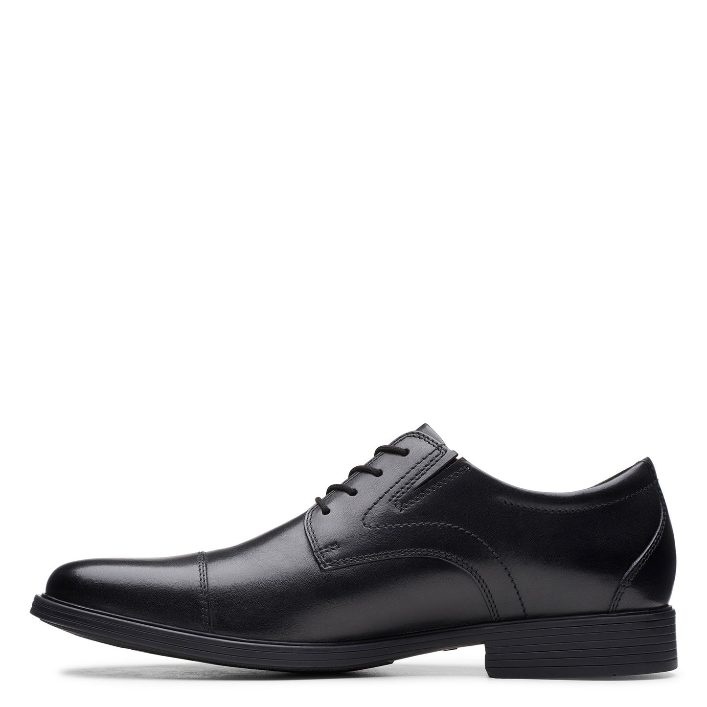 Peltz Shoes  Men's Clarks Whiddon Cap Toe Oxford BLACK 26152912