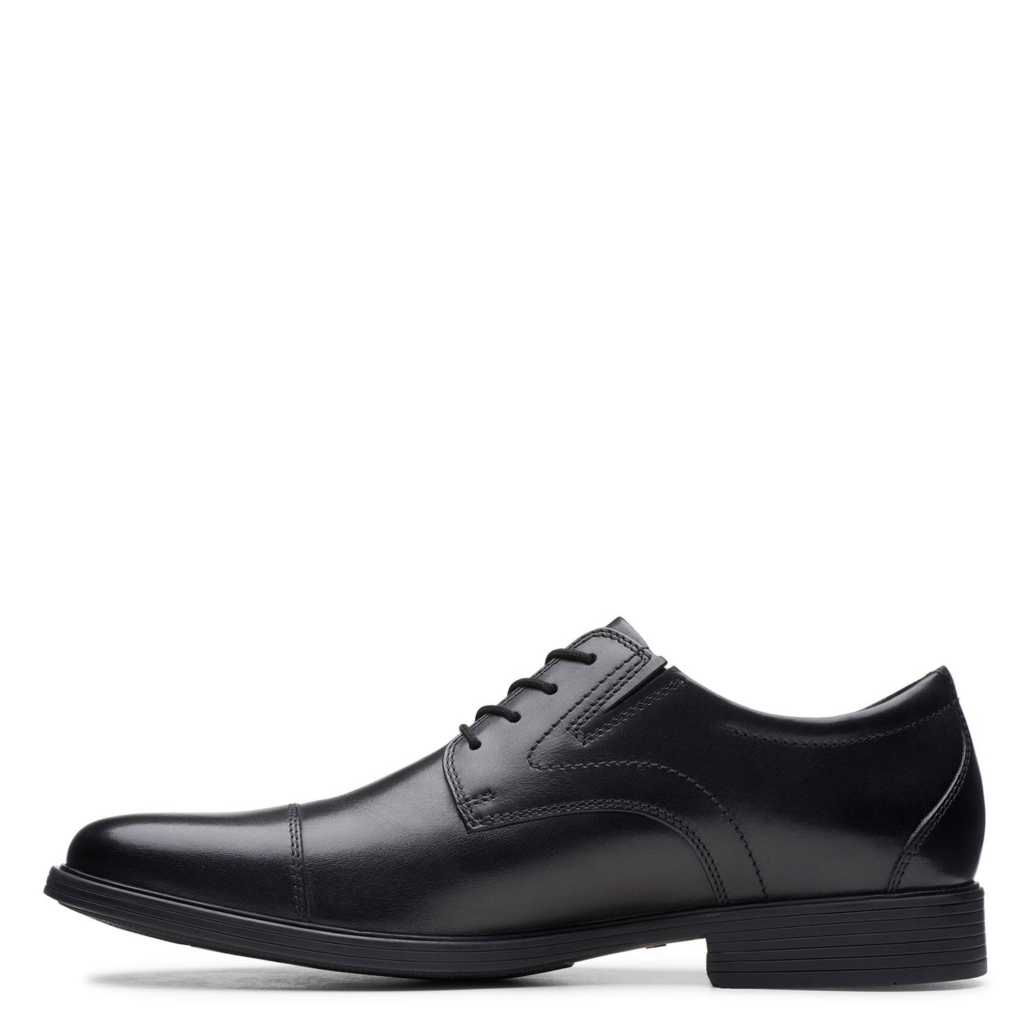Peltz Shoes  Men's Clarks Whiddon Cap Toe Oxford BLACK 26152912