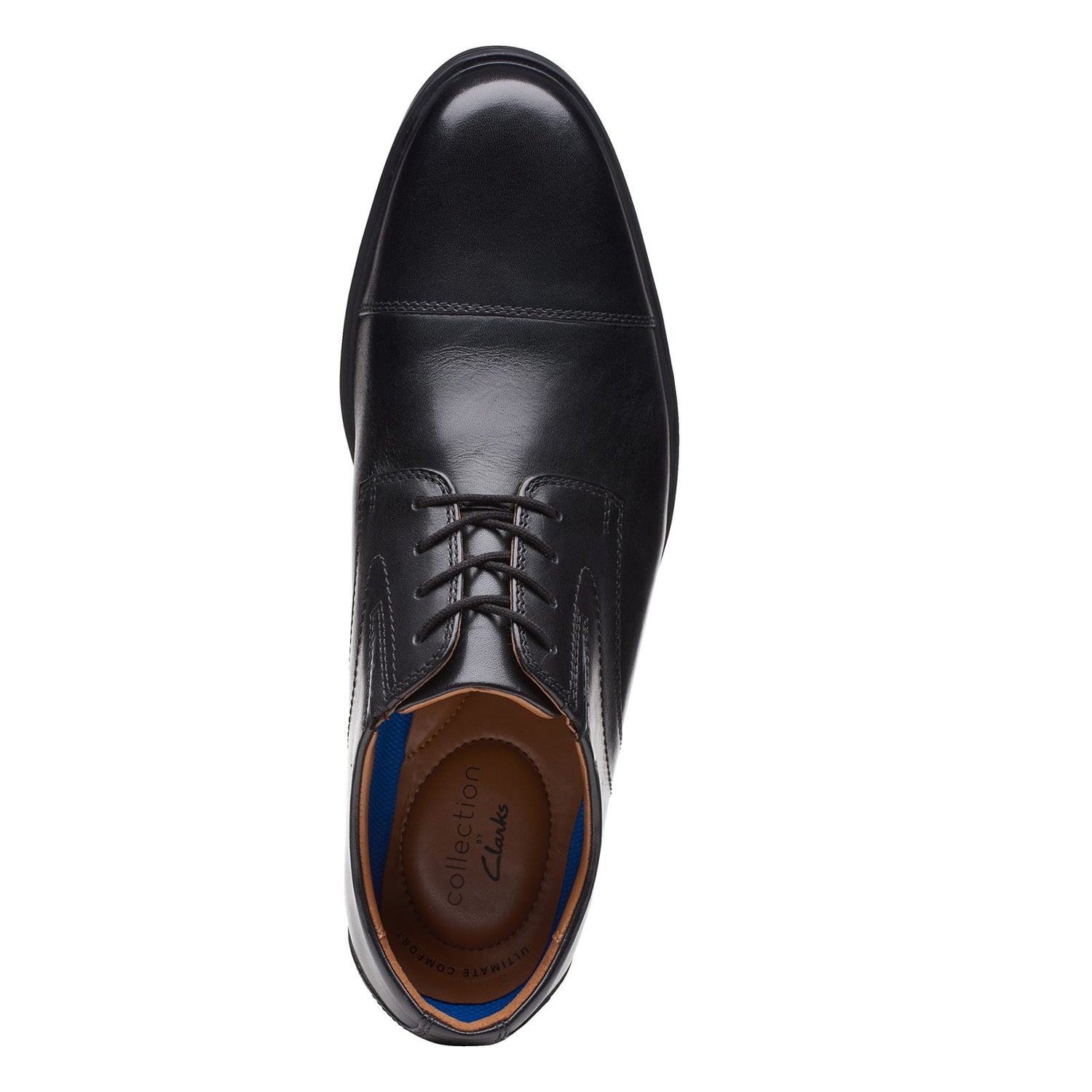 Peltz Shoes  Men's Clarks Whiddon Cap Toe Oxford BLACK 26152912