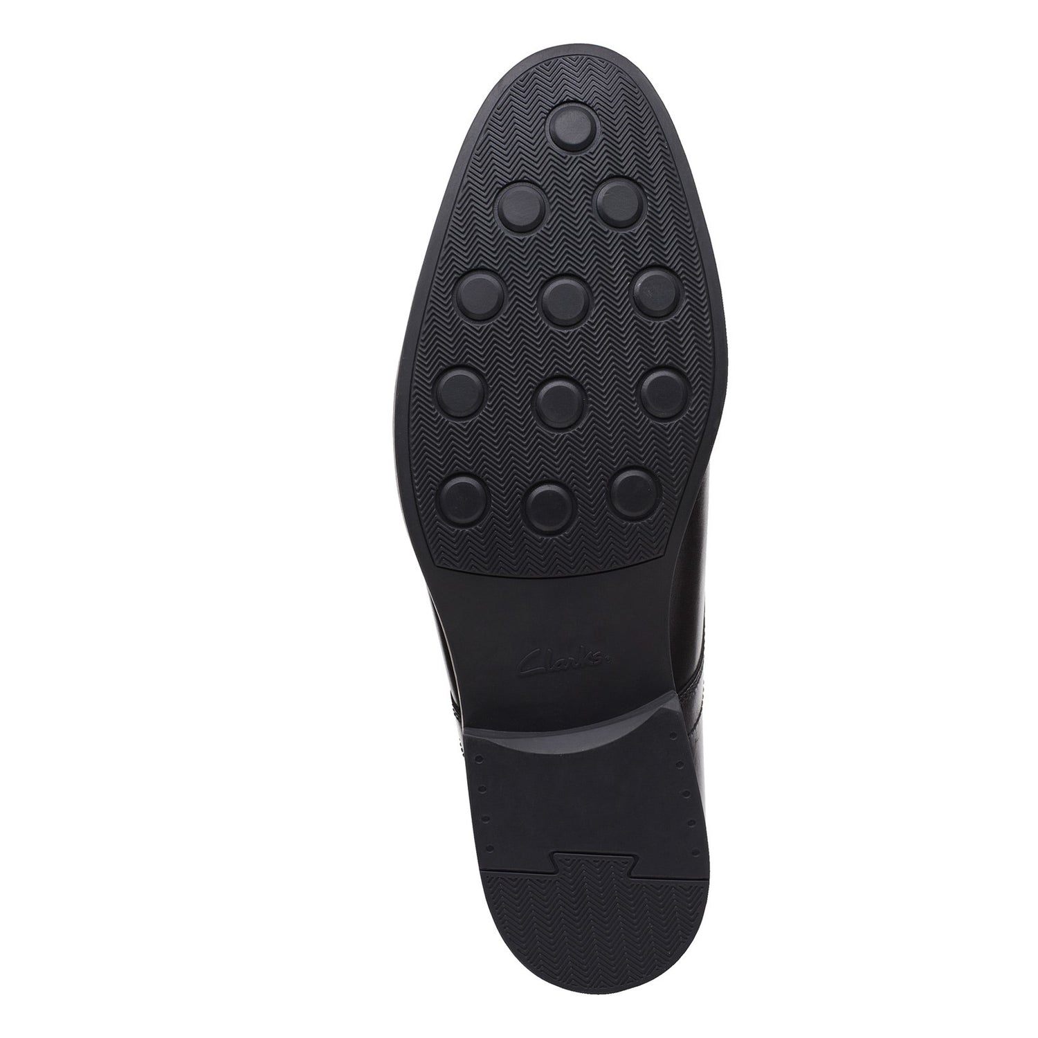 Peltz Shoes  Men's Clarks Whiddon Cap Toe Oxford BLACK 26152912