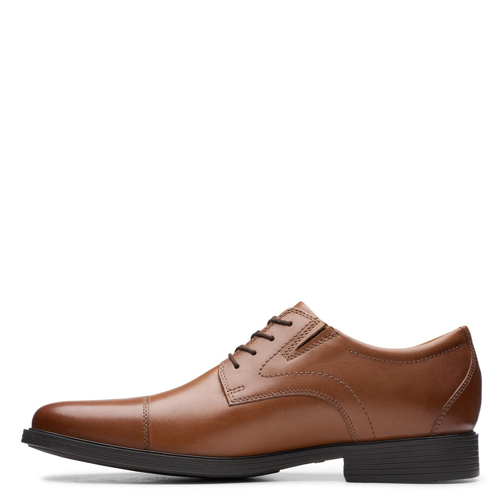 Men's Clarks Whiddon Cap Toe Oxford DARK TAN LEATHER 26152913