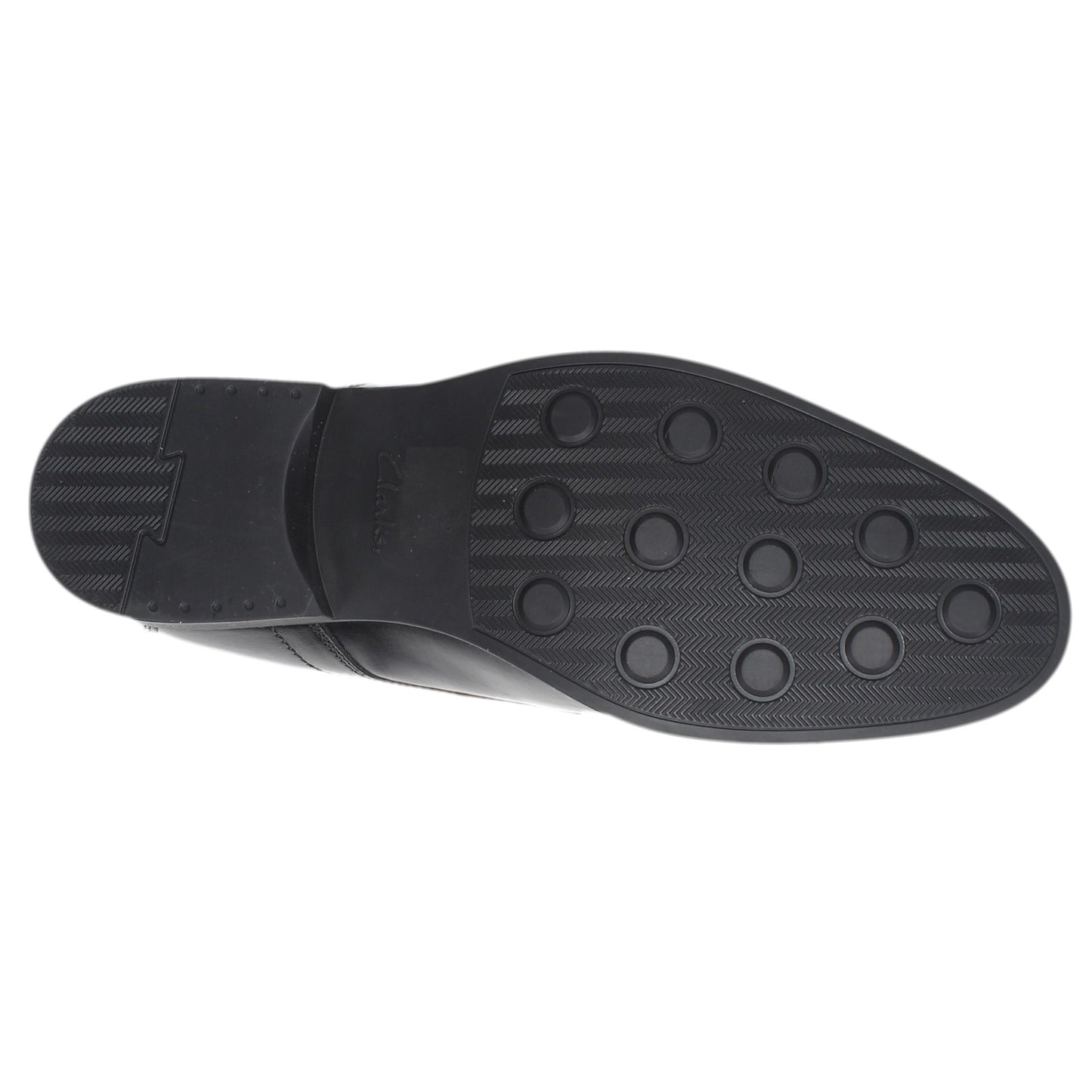 Peltz Shoes  Men's Clarks Whiddon Plain Toe Oxford BLACK 26152918