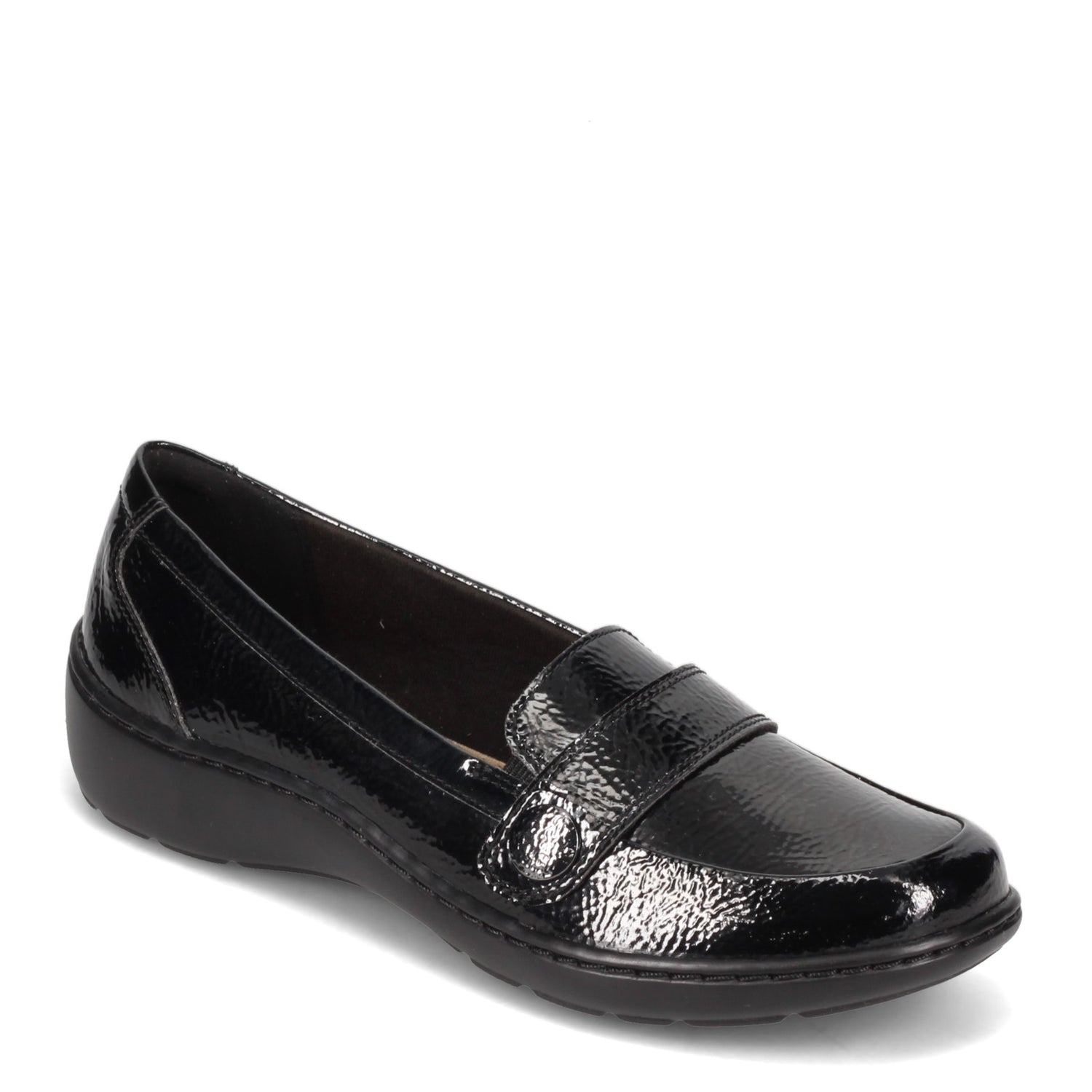 Peltz Shoes  Women's Clarks Cora Daisy Loafer BLACK 26154957