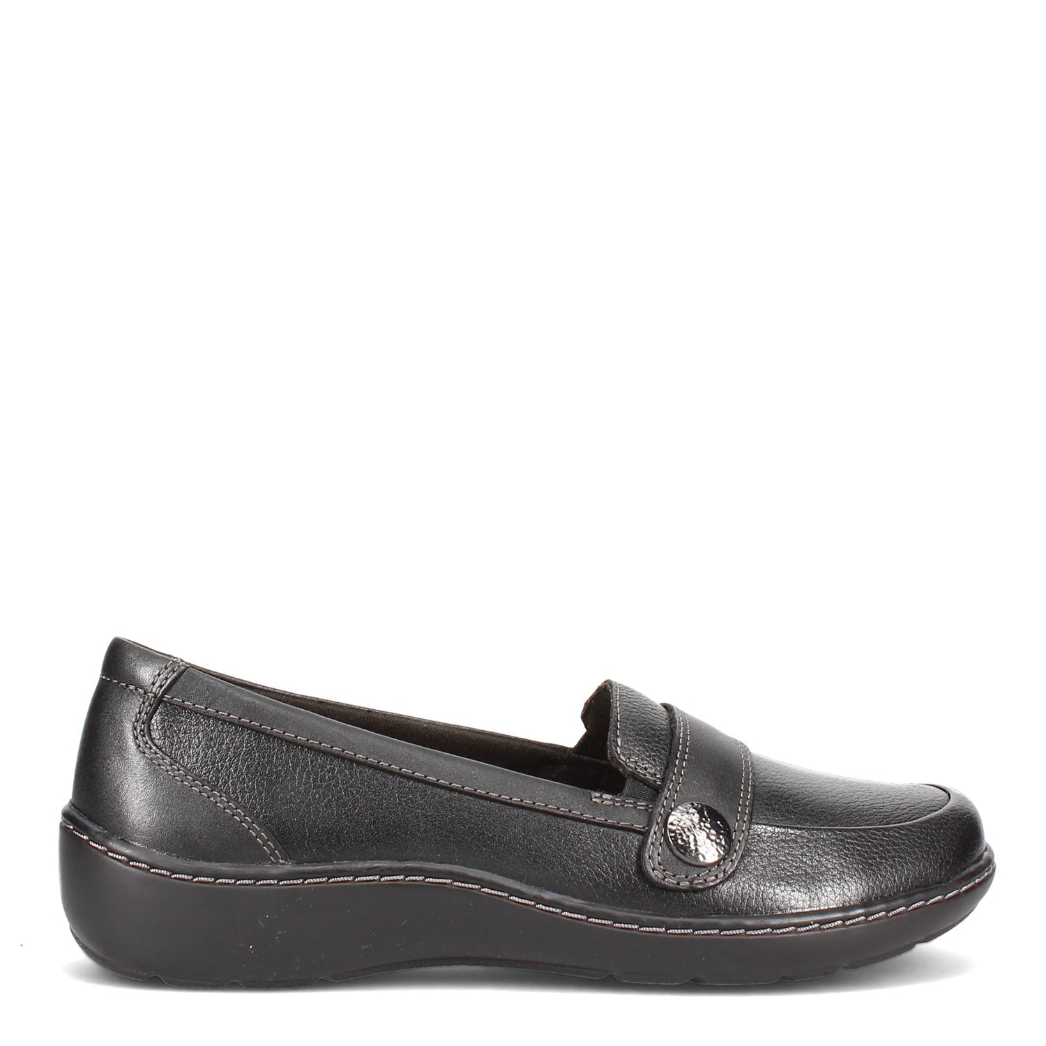 Peltz Shoes  Women's Clarks Cora Daisy Slip-On BLACK 26155772