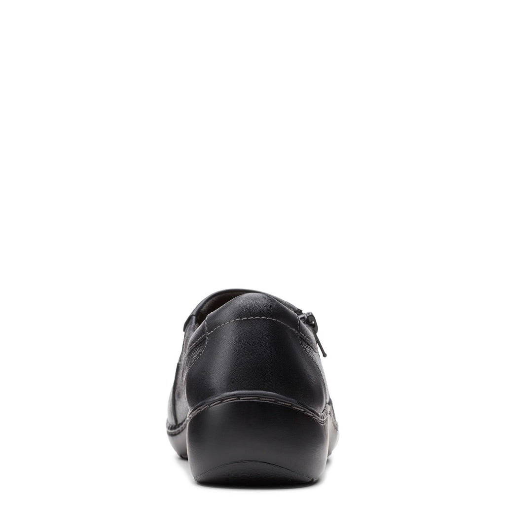 Women's Clarks Cora Giny Slip-On BLACK SMOOTH 26155776