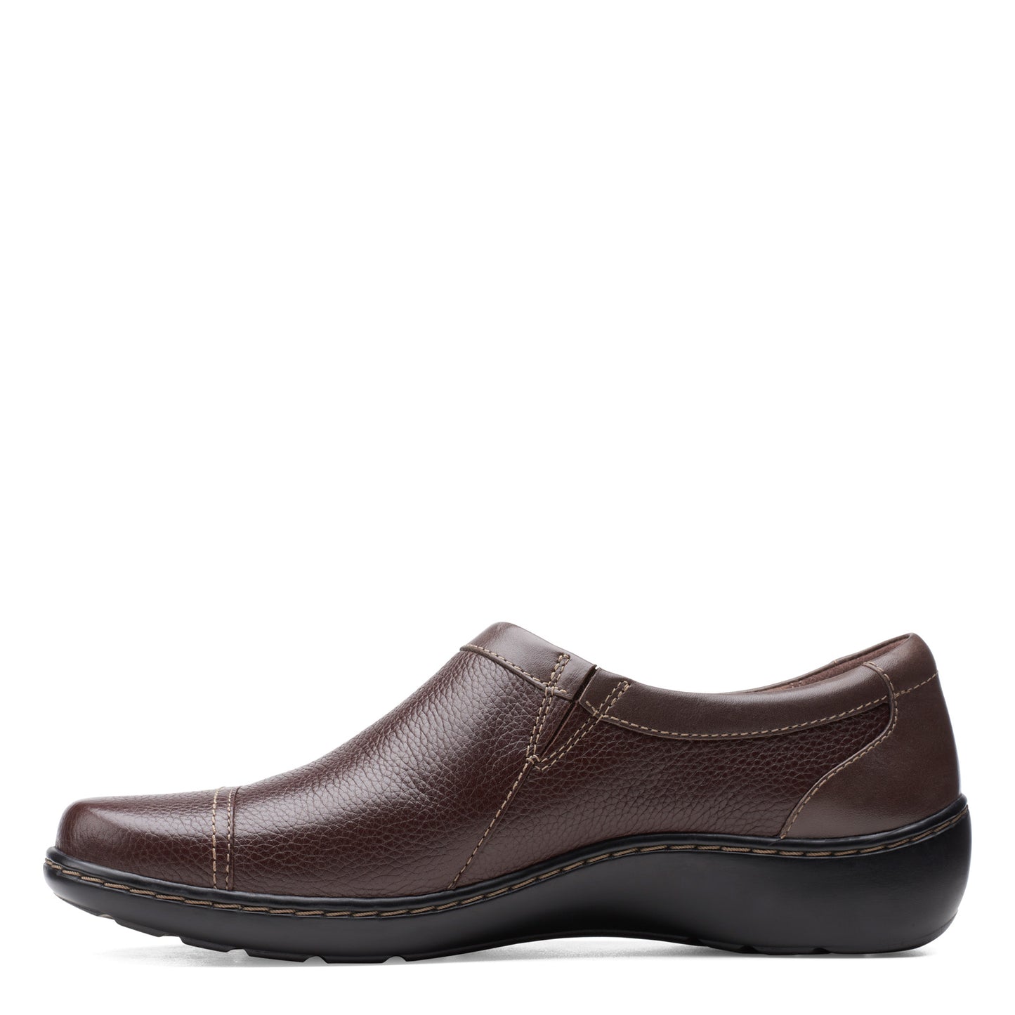Peltz Shoes  Women's Clarks Cora Giny Slip-On DARK BROWN 26155777