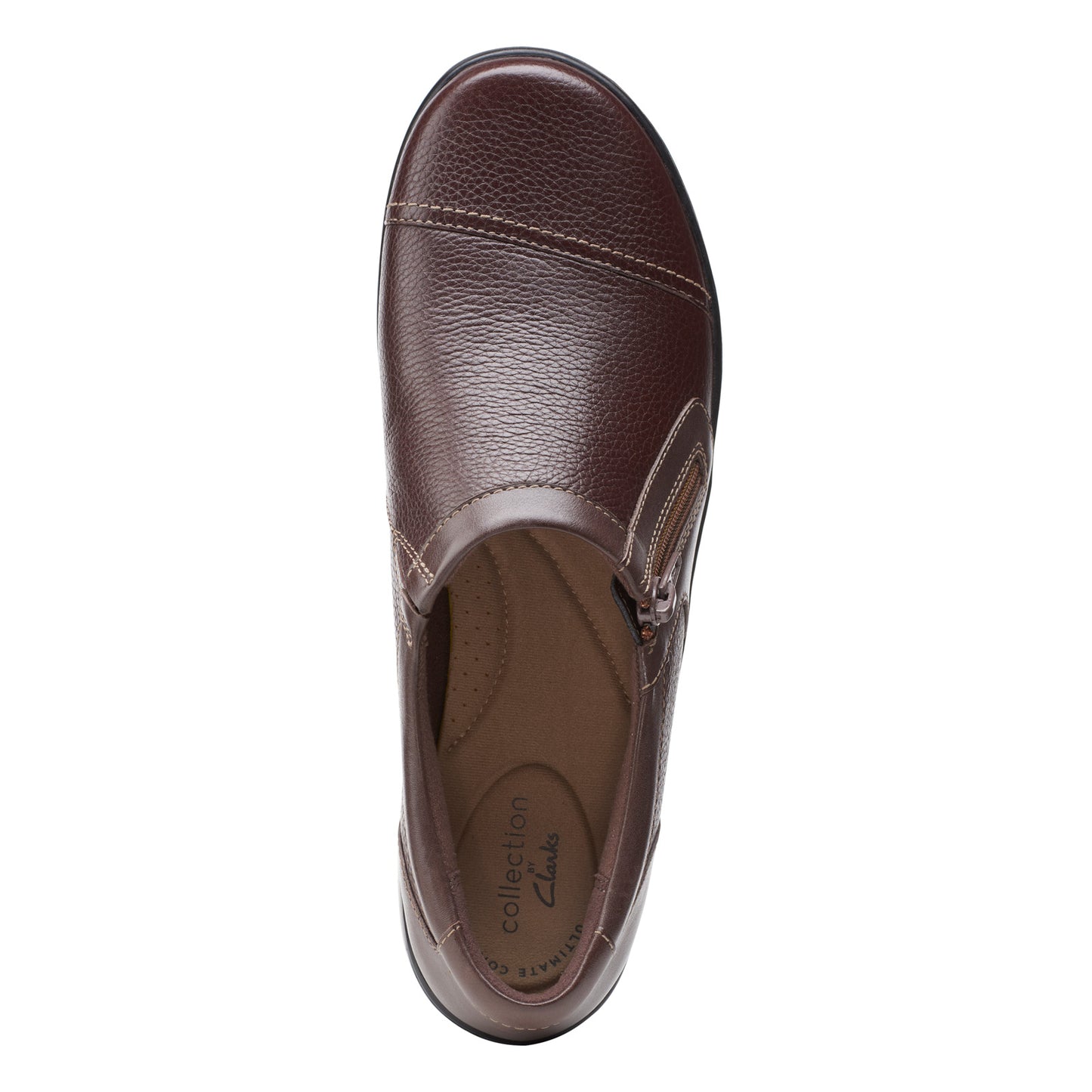 Peltz Shoes  Women's Clarks Cora Giny Slip-On DARK BROWN 26155777