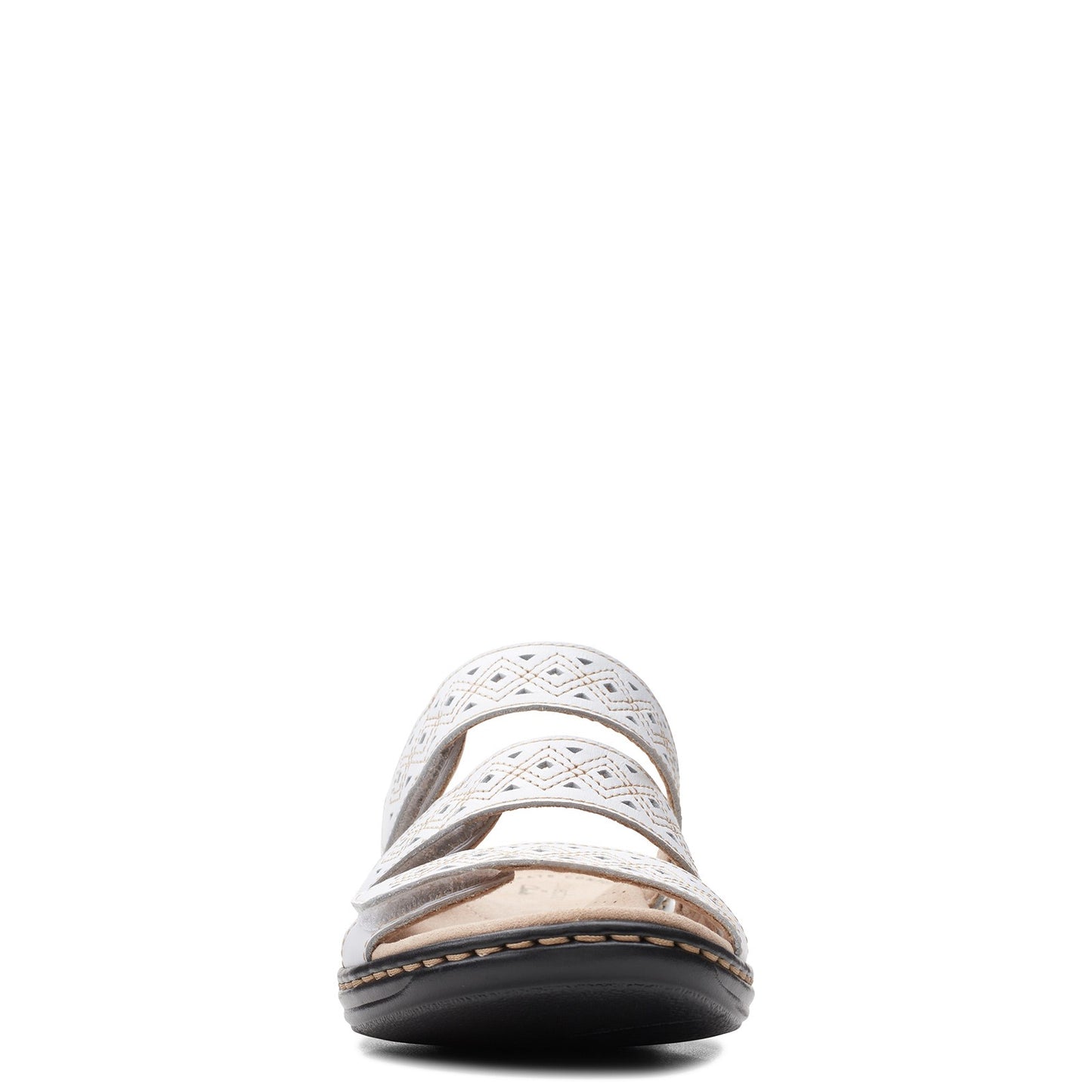 Peltz Shoes  Women's Clarks Leisa Spice Sandal WHITE 26157484