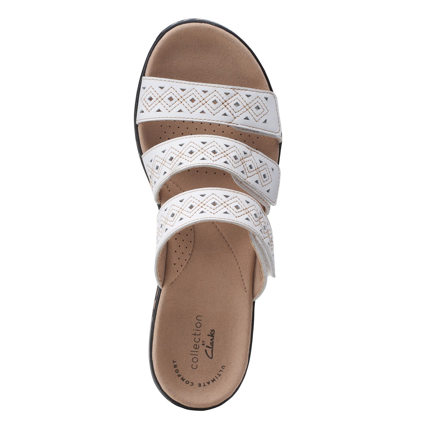 Peltz Shoes  Women's Clarks Leisa Spice Sandal WHITE 26157484