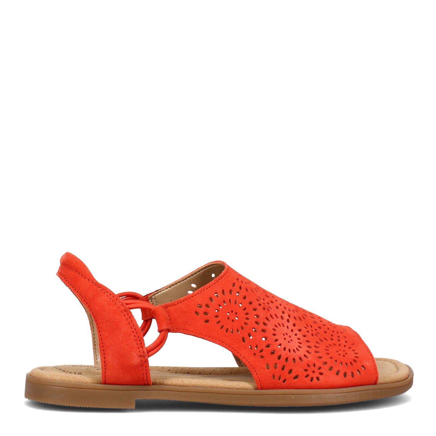 Peltz Shoes  Women's Clarks Reyna Swirl Sandal ORANGE 26157688