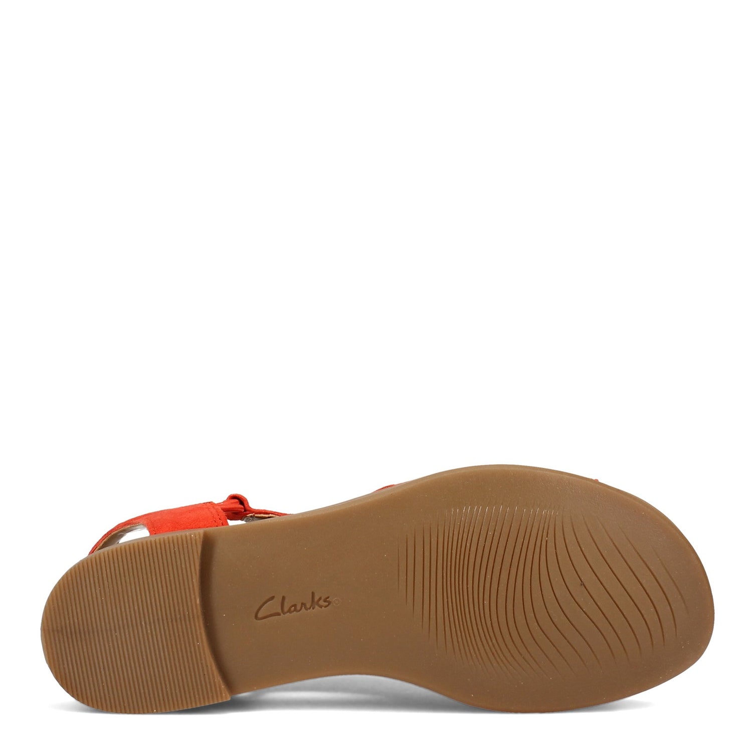 Peltz Shoes  Women's Clarks Reyna Swirl Sandal ORANGE 26157688
