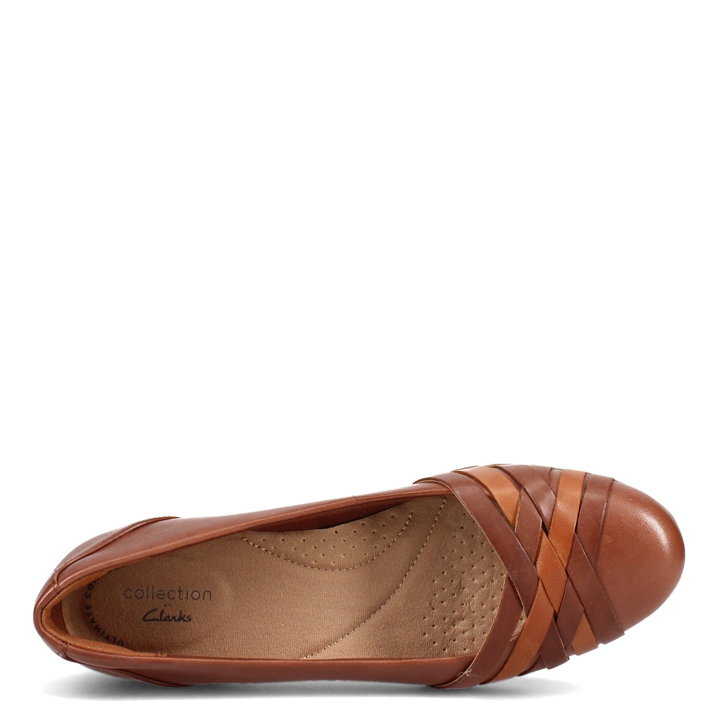 Peltz Shoes  Women's Clarks Sara Clover Flat MAHOGANY 26157760
