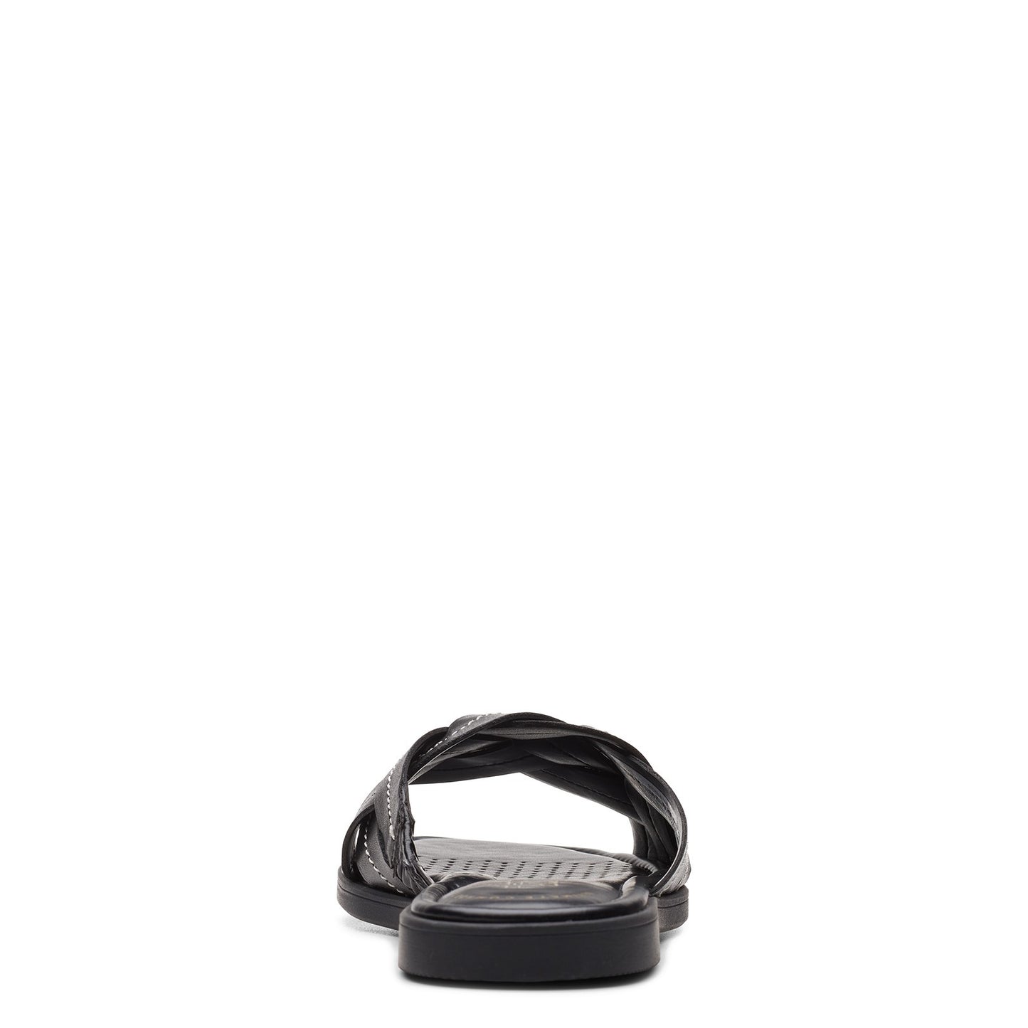 Peltz Shoes  Women's Clarks Reyna Weave Sandal BLACK 26157788