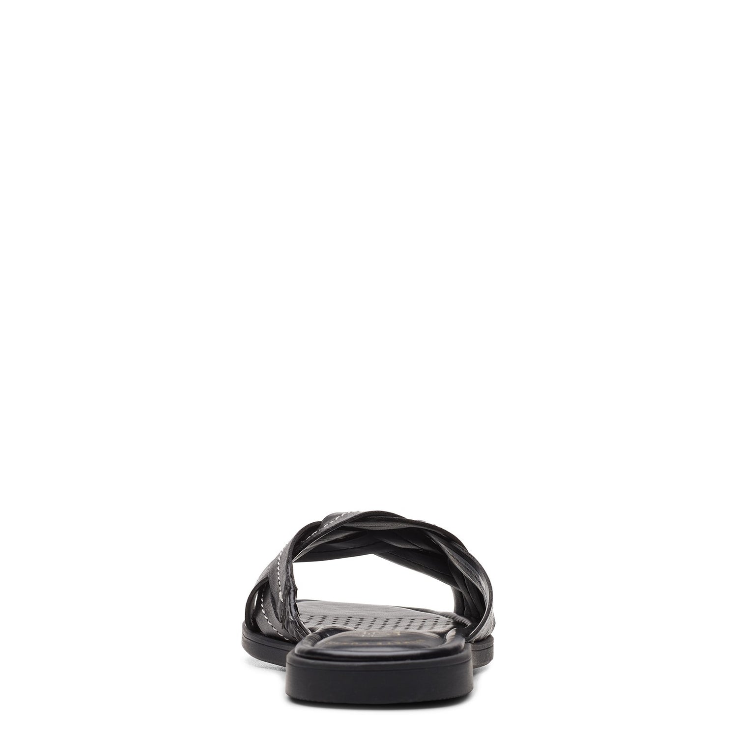 Peltz Shoes  Women's Clarks Reyna Weave Sandal BLACK 26157788