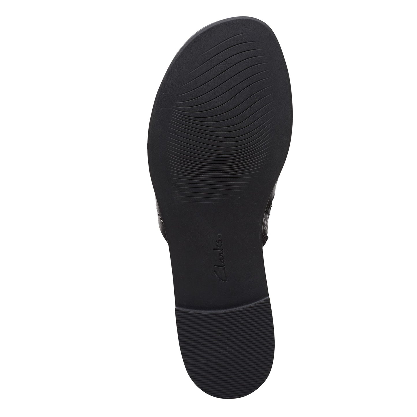 Peltz Shoes  Women's Clarks Reyna Weave Sandal BLACK 26157788