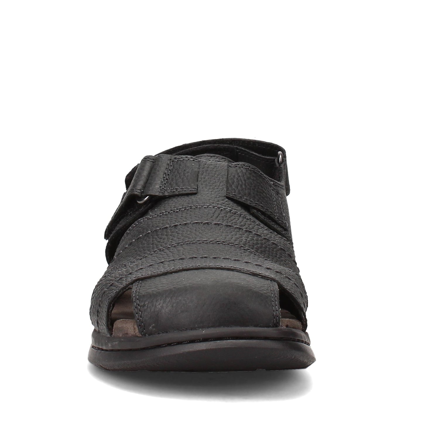 Peltz Shoes  Men's Clarks Hapsford Cove Sandal BLACK 26158014