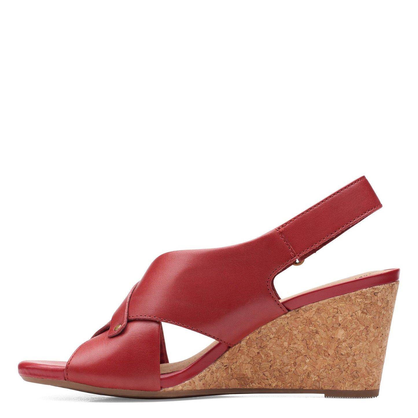 Peltz Shoes  Women's Clarks Margee Eve Sandal RED 26158135