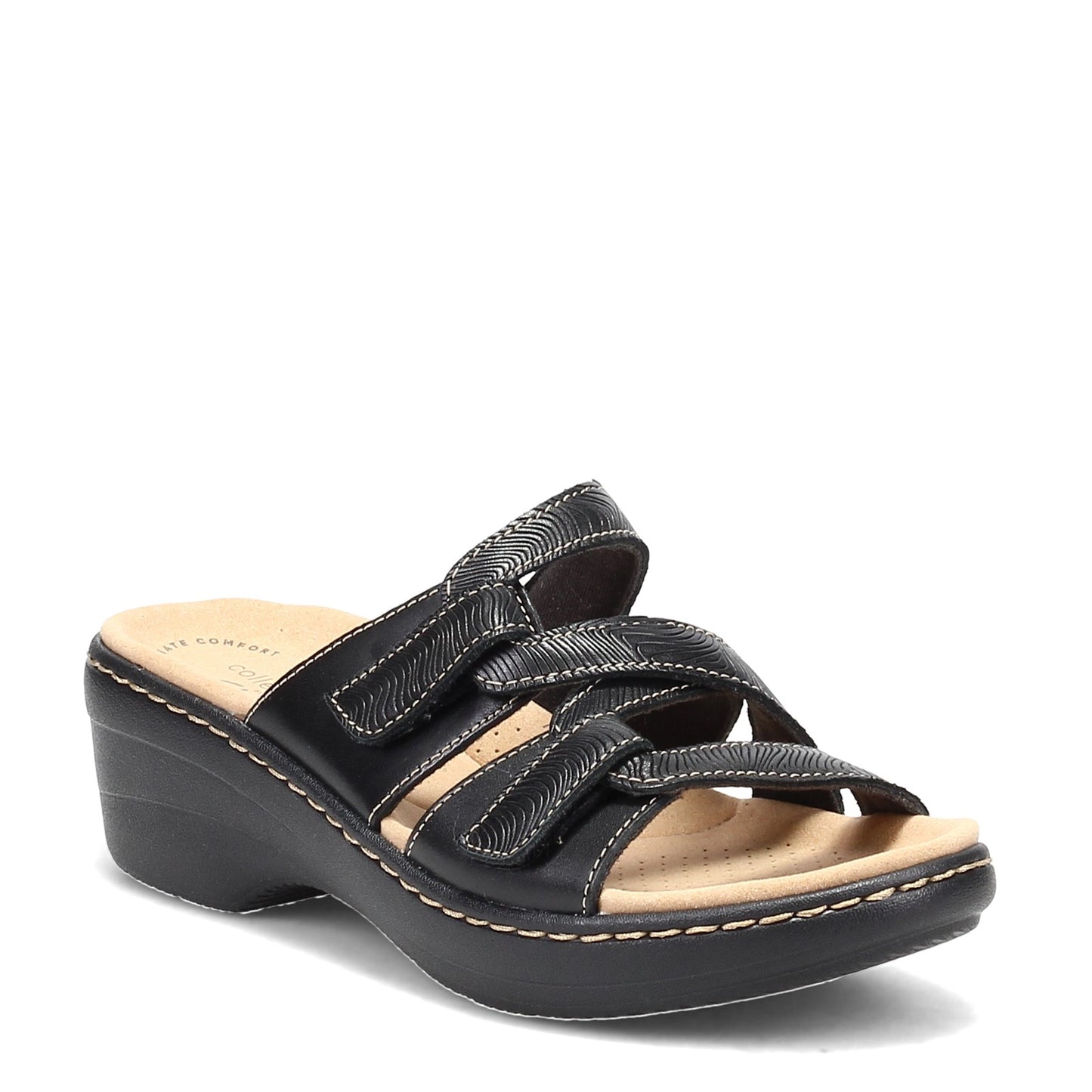 Peltz Shoes  Women's Clarks Merliah Karli Sandal BLACK 26158226