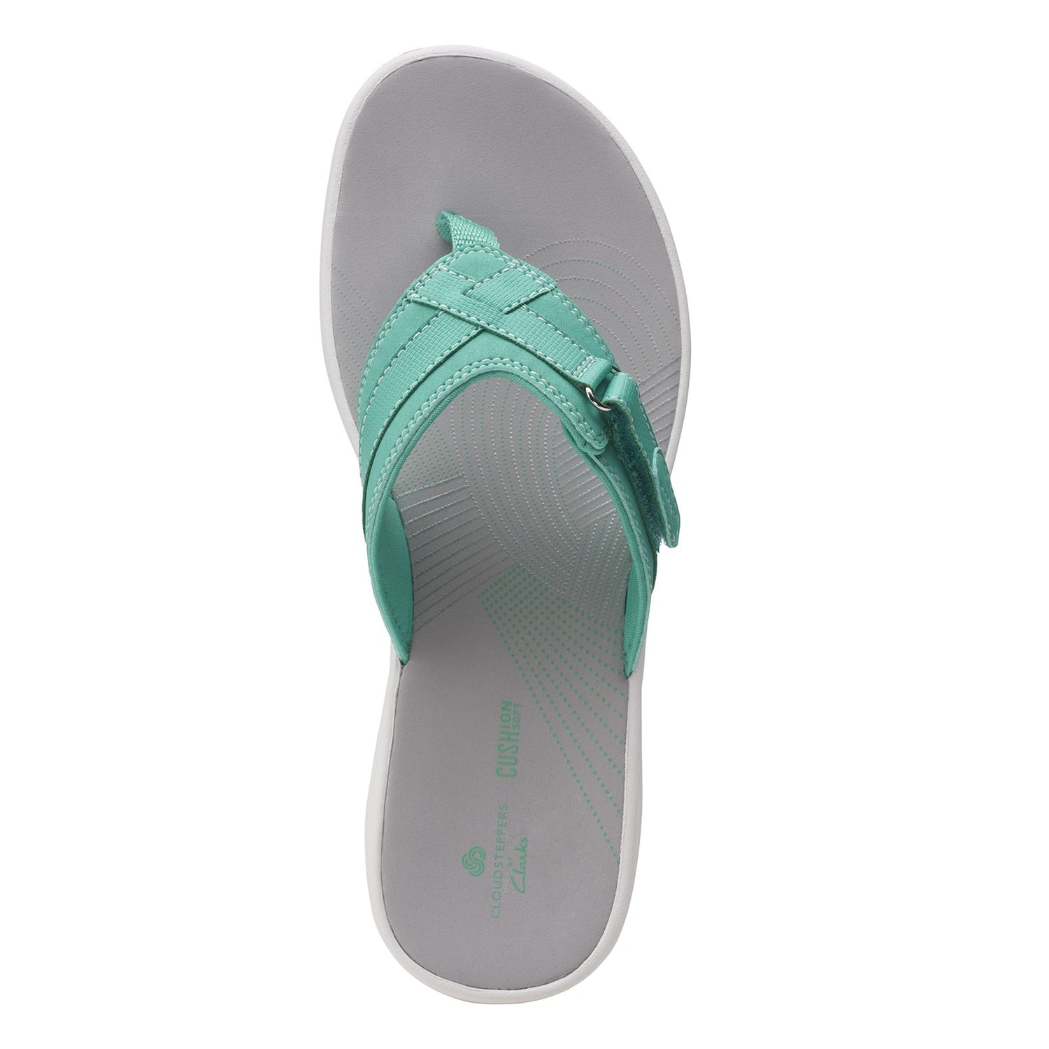 Peltz Shoes  Women's Clarks Breeze Sea Sandal GREEN 26158699