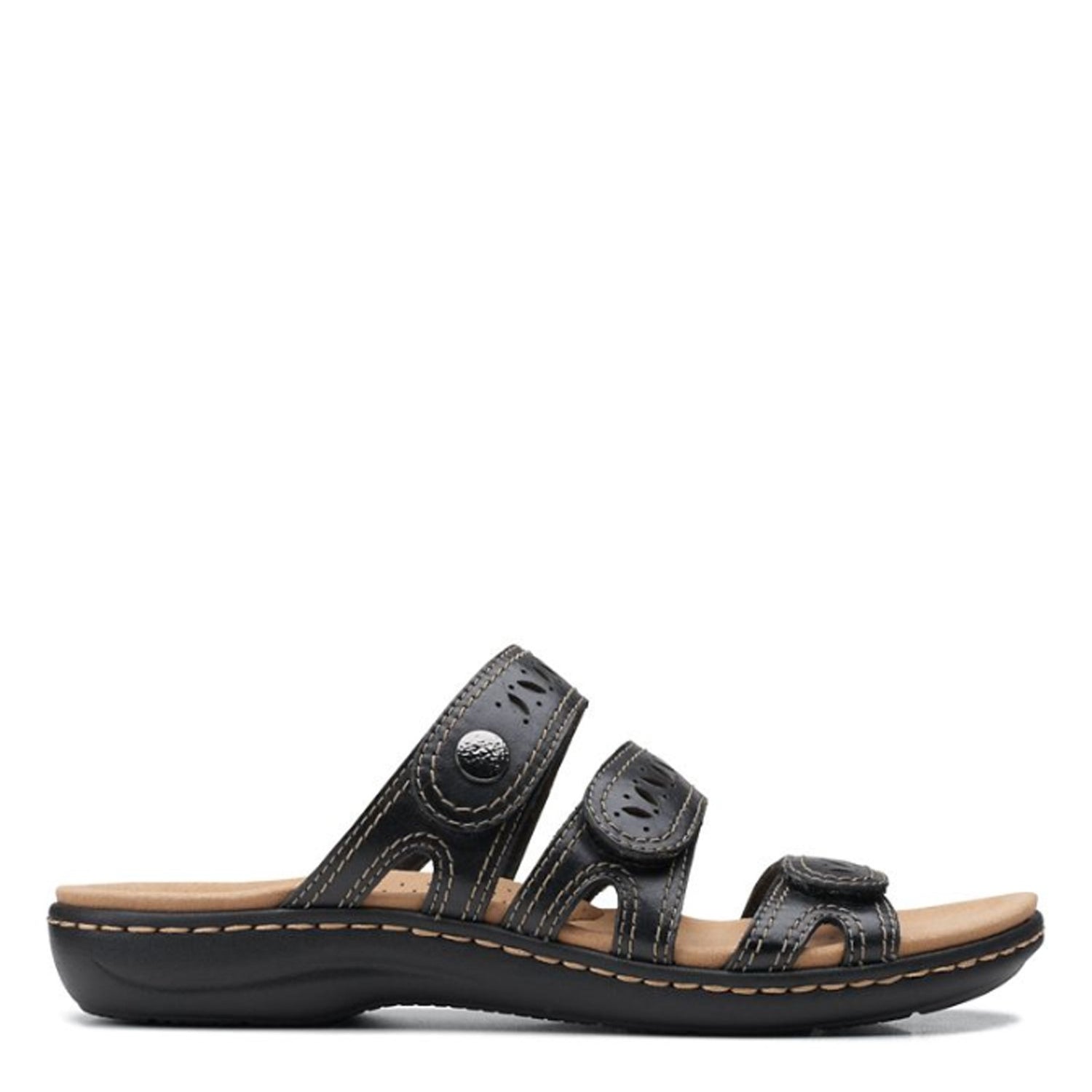 Peltz Shoes  Women's Clarks Laurieann Dee Sandal BLACK 26159311