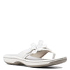 Peltz Shoes  Women's Clarks Brinkley Flora Sandal WHITE 26159860