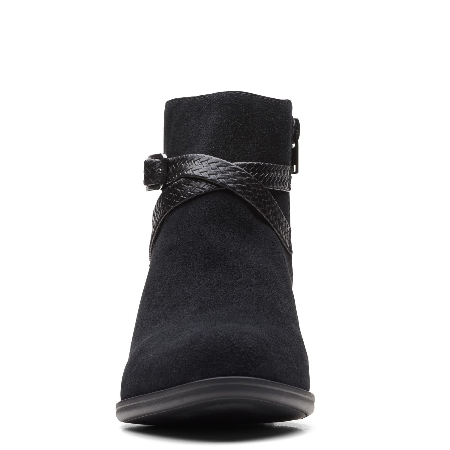 Peltz Shoes  Women's Clarks Adreena High Boot BLACK SUEDE 26161895