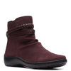 Peltz Shoes  Women's Clarks Cora Braid Boot BURGUNDY 26161982
