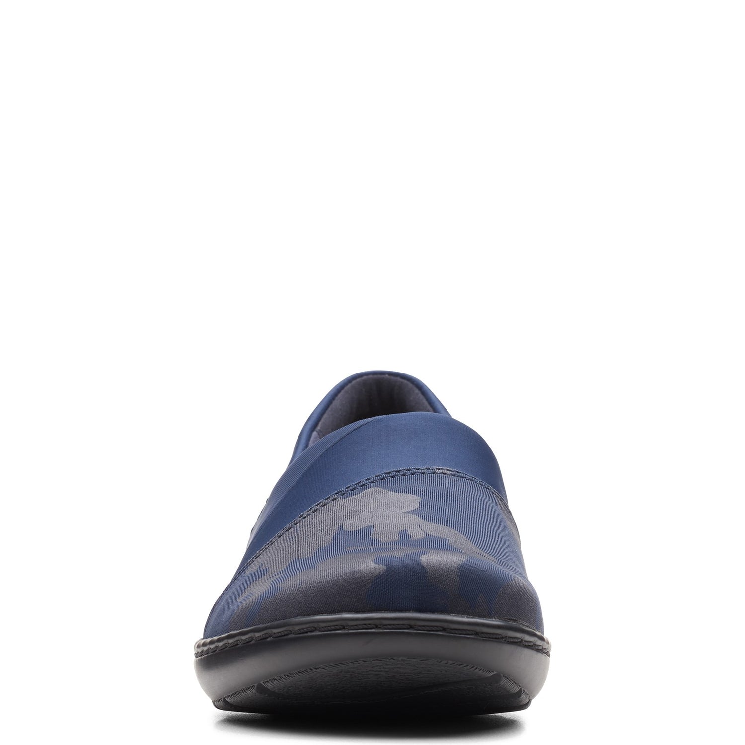 Peltz Shoes  Women's Clarks Cora Heather Slip-On NAVY FABRIC 26162138