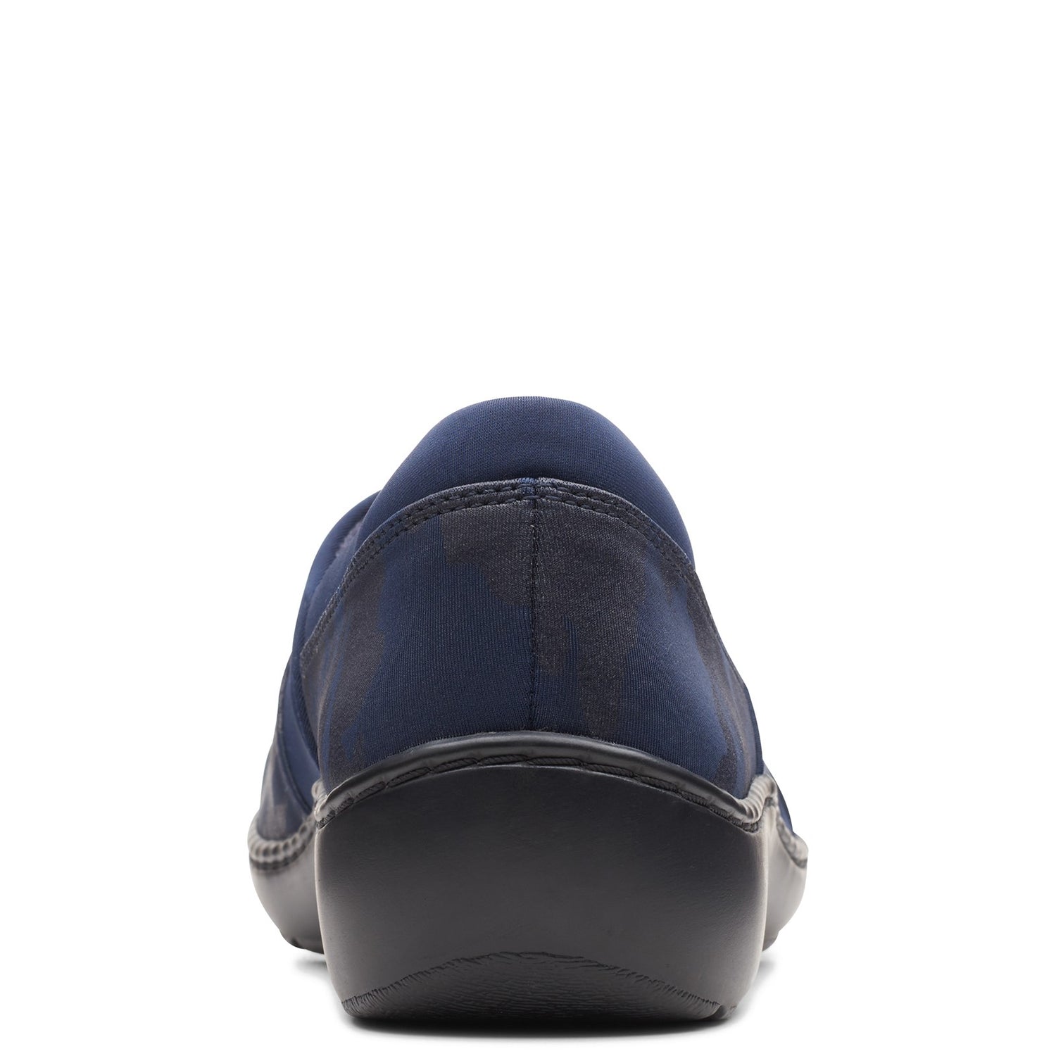 Peltz Shoes  Women's Clarks Cora Heather Slip-On NAVY FABRIC 26162138