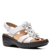 Peltz Shoes  Women's Clarks Merliah Sheryl Sandal WHITE 26162903