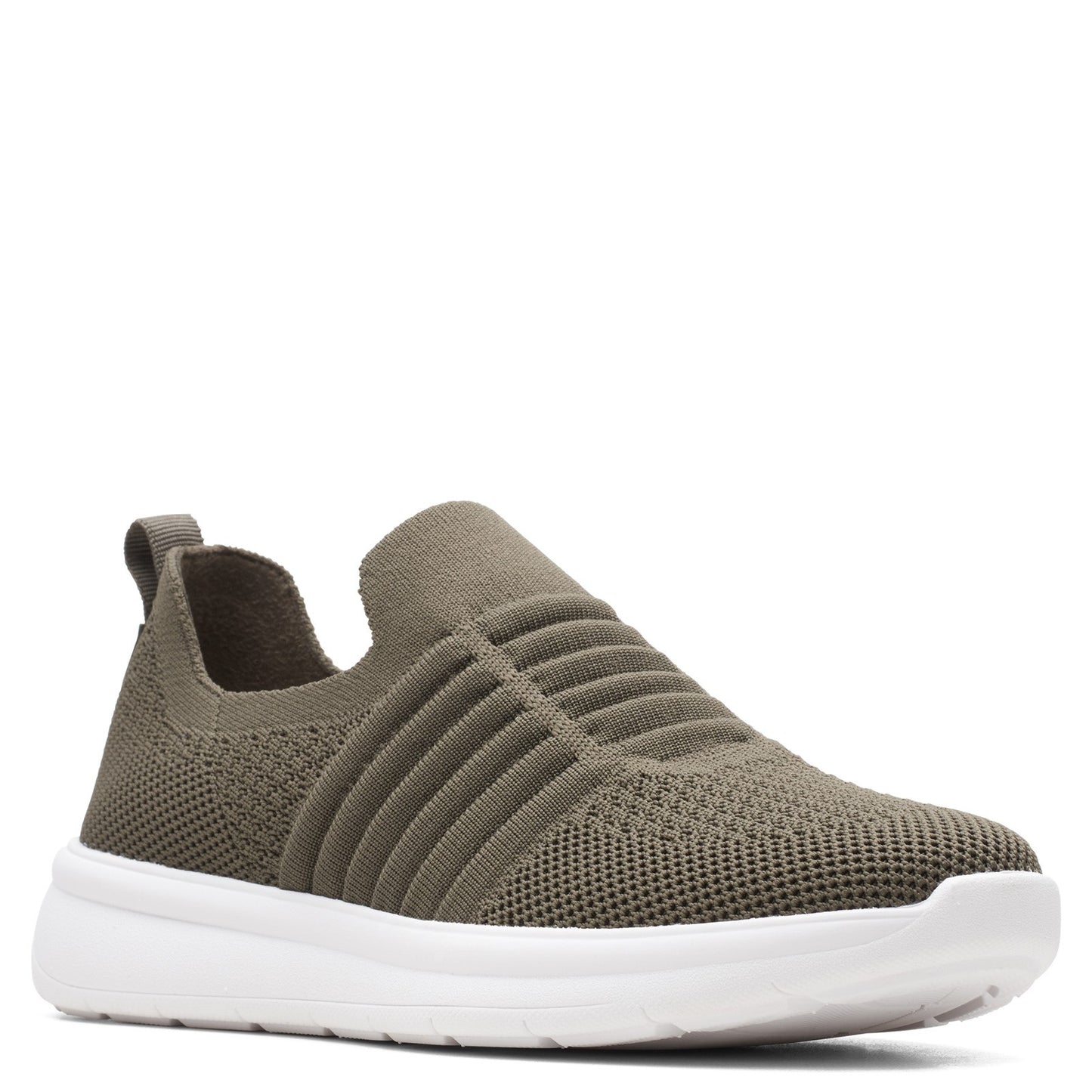 Peltz Shoes  Women's Clarks Ezera Walk Sneaker DARK OLIVE 26163025