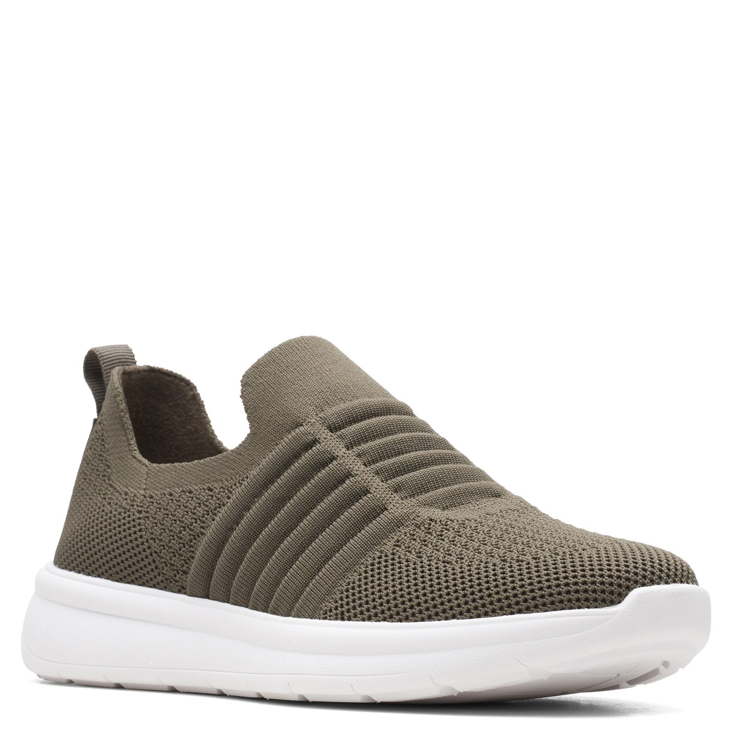 Peltz Shoes  Women's Clarks Ezera Walk Sneaker DARK OLIVE 26163025