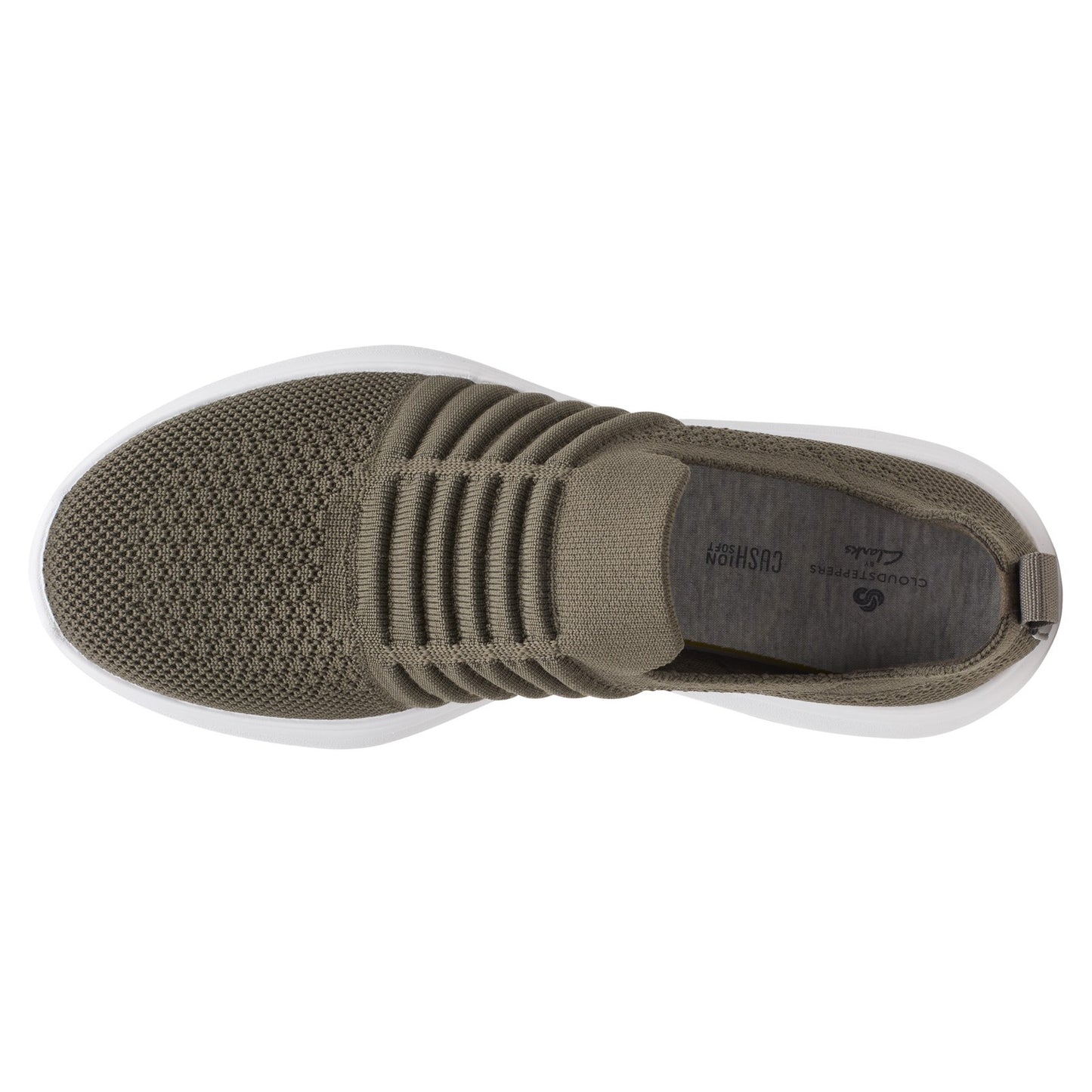 Peltz Shoes  Women's Clarks Ezera Walk Sneaker DARK OLIVE 26163025