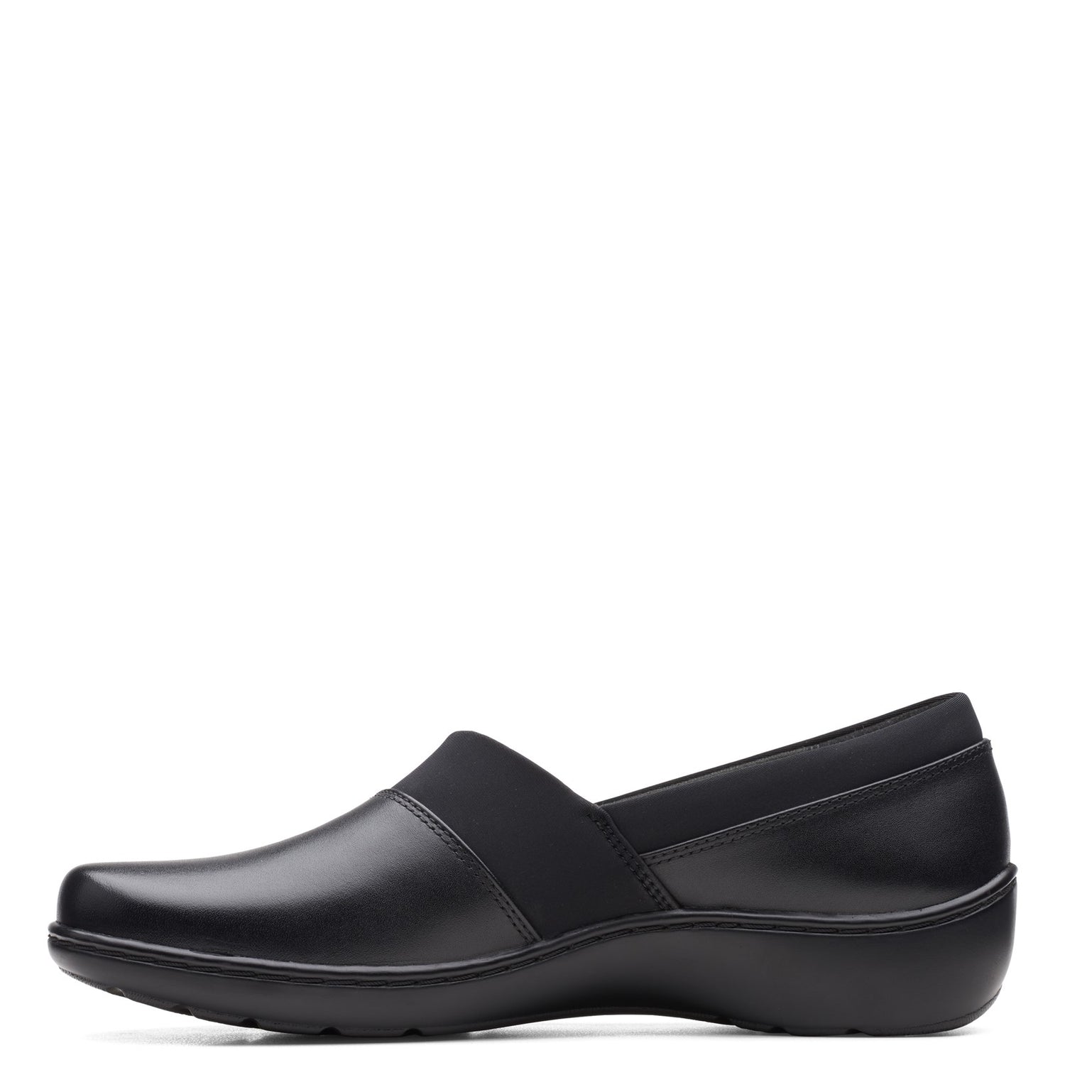 Peltz Shoes  Women's Clarks Cora Heather Slip-On BLACK MIX 26163212
