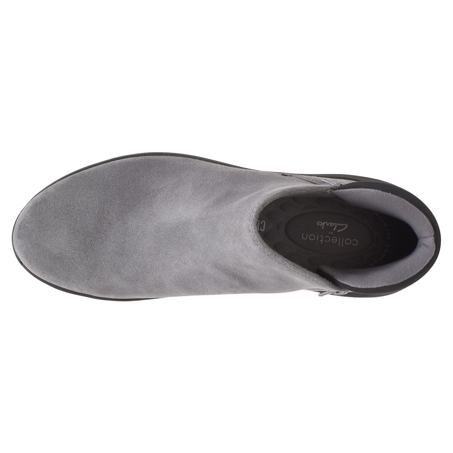 Peltz Shoes  Women's Clarks Kayleigh Mid Boot GREY SUEDE 26163376