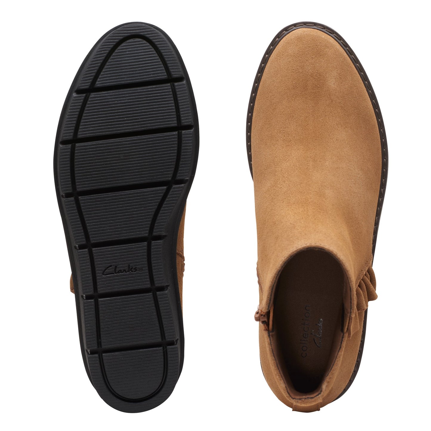 Peltz Shoes  Women's Clarks Airabell Vibe Boot KHAKI 26163396
