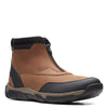 Peltz Shoes  Men's Clarks Grove Zip II Boot DARK TAN 26163586
