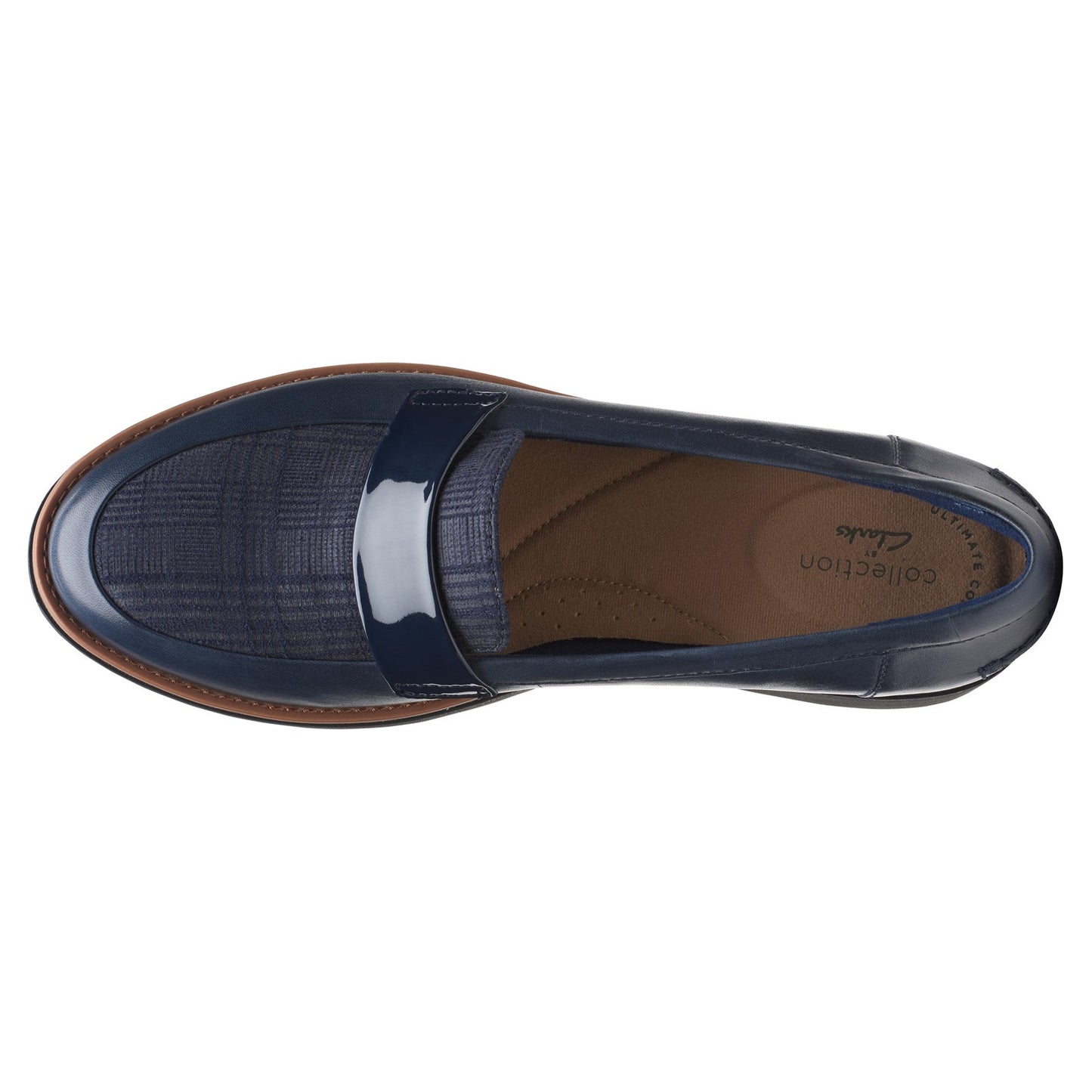 Peltz Shoes  Women's Clarks Sharon Gracie Loafer NAVY MULTI 26164079