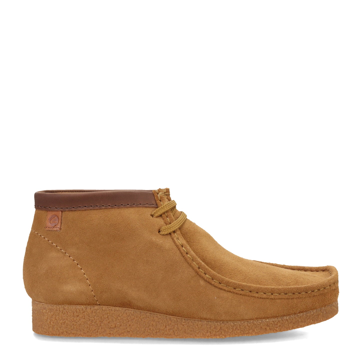 Peltz Shoes  Men's Clarks Shacre Boot Wheat Suede 26164178
