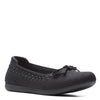 Peltz Shoes  Women's Clarks Carly Hope Flat BLACK 26164337