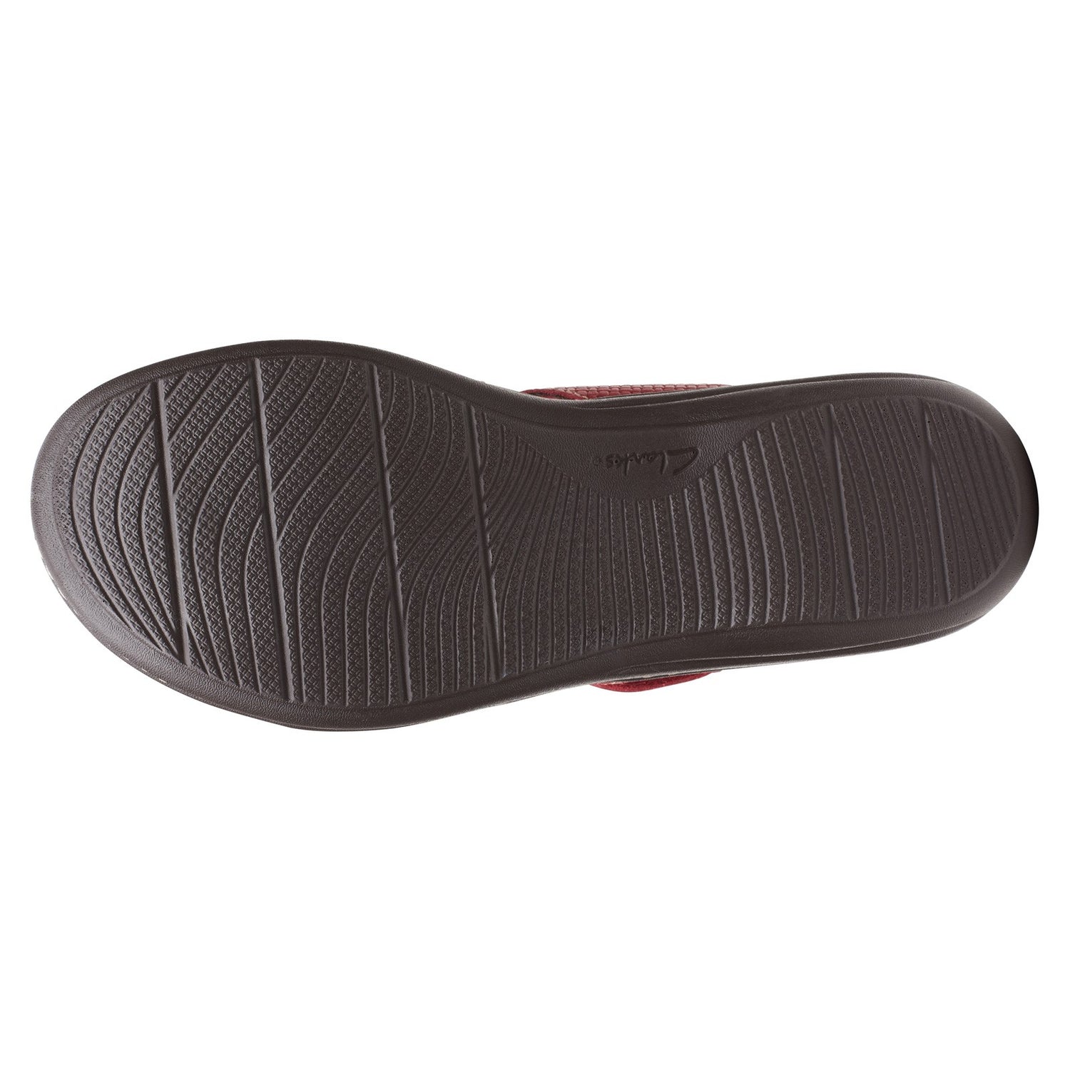 Peltz Shoes  Women's Clarks Laurieann Edge Sandal RED 26164598
