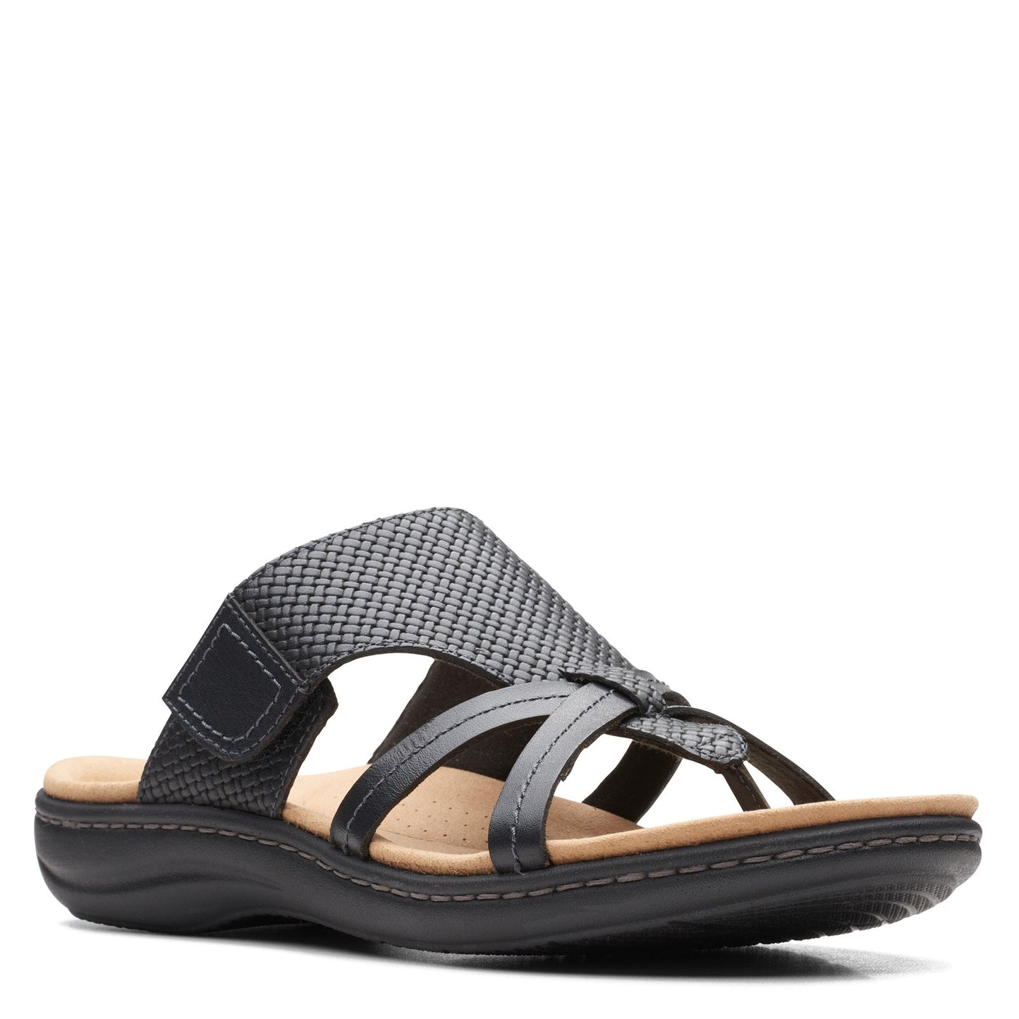 Peltz Shoes  Women's Clarks Laurieann Edge Sandal BLACK 26164599