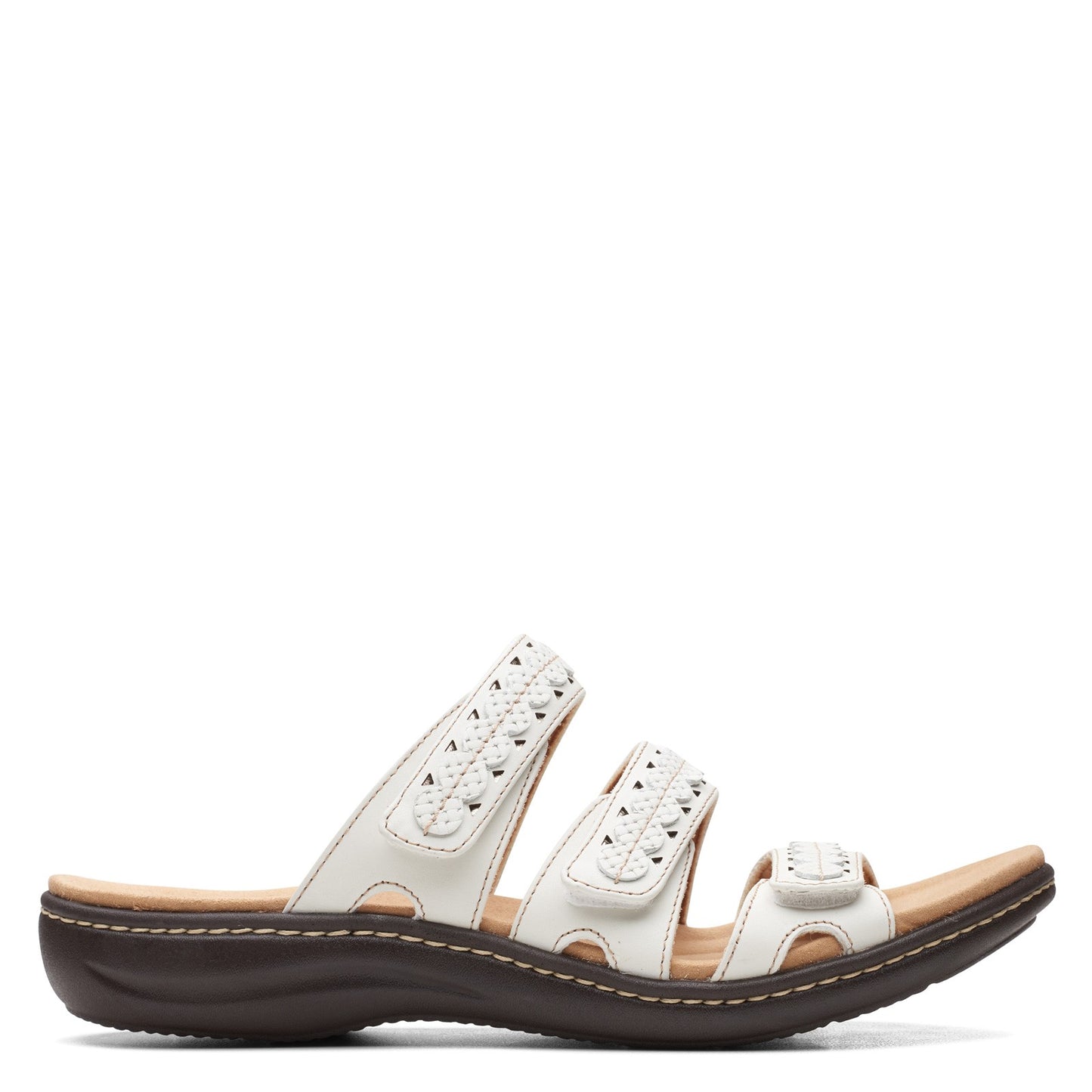 Peltz Shoes  Women's Clarks Laurieann Cove Sandal WHITE 26164833