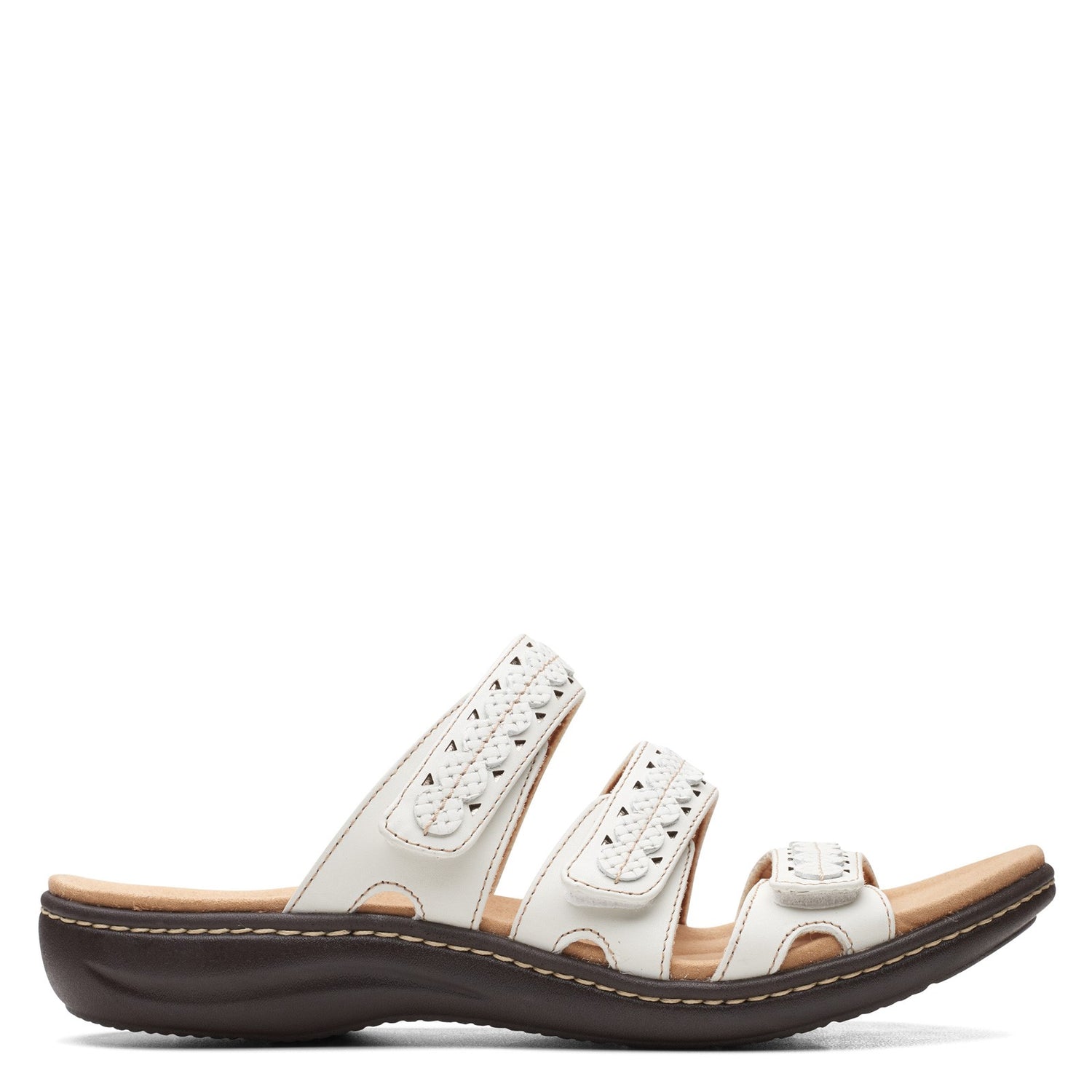 Peltz Shoes  Women's Clarks Laurieann Cove Sandal WHITE 26164833