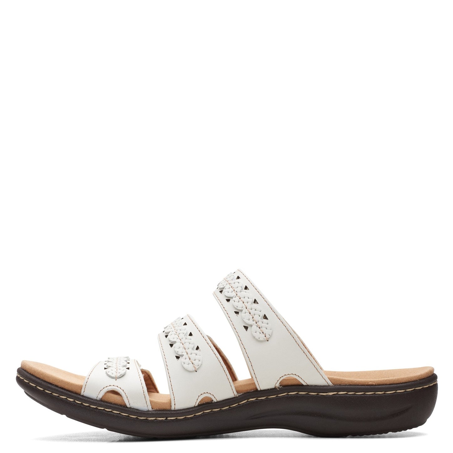 Peltz Shoes  Women's Clarks Laurieann Cove Sandal WHITE 26164833