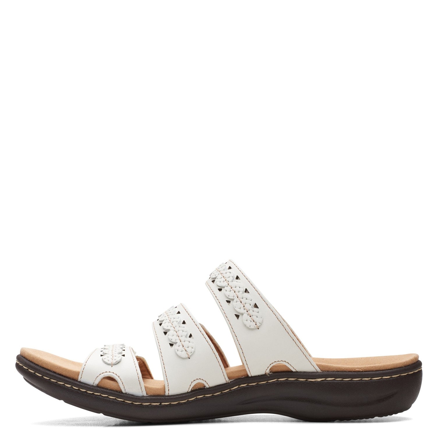 Peltz Shoes  Women's Clarks Laurieann Cove Sandal WHITE 26164833