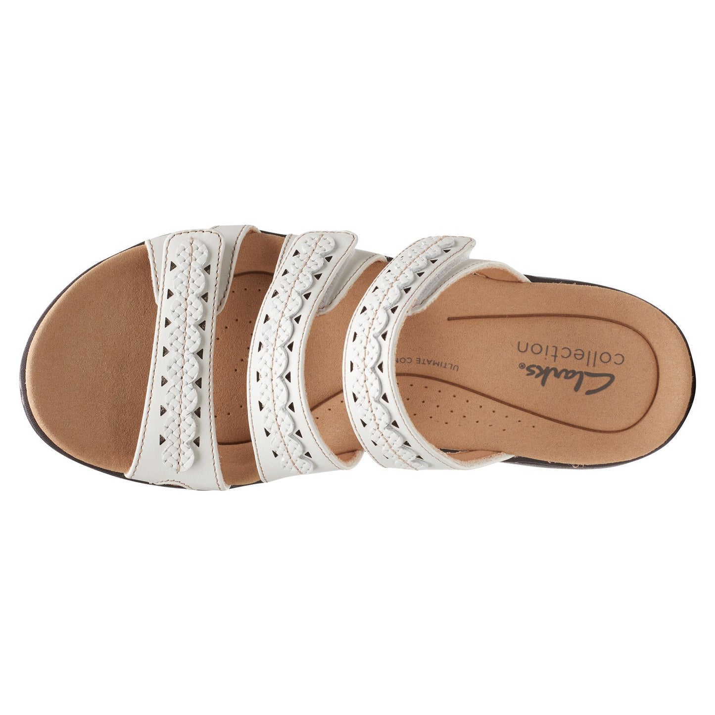 Peltz Shoes  Women's Clarks Laurieann Cove Sandal WHITE 26164833