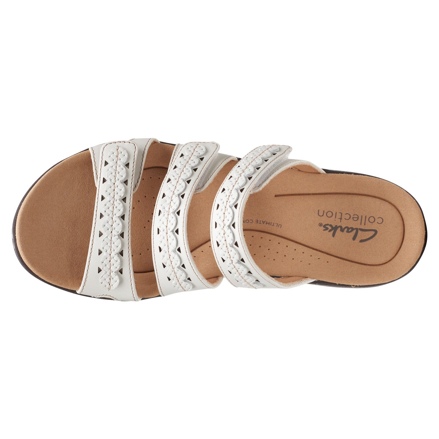 Peltz Shoes  Women's Clarks Laurieann Cove Sandal WHITE 26164833
